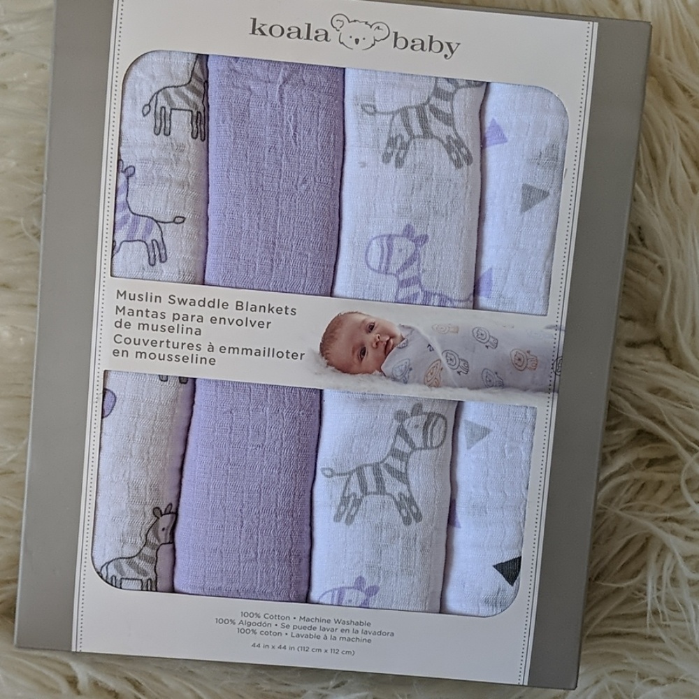Koala Baby Muslin Swaddle Blankets